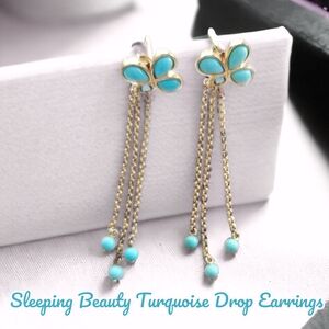 Sleeping Beauty Turquoise Chandelier Drop Earrings